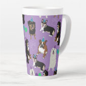 Tasse Latte Naissance de l'amour du chien (Angle droit)