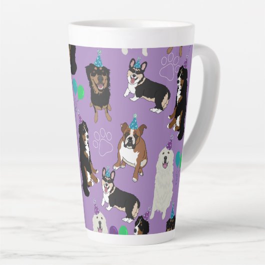 Tasse Latte Naissance de l'amour du chien (Angle droit)