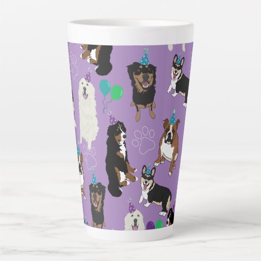 Tasse Latte Naissance de l'amour du chien (Devant)