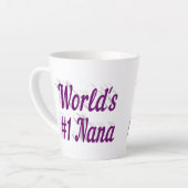 Tasse Latte Nana violet texte Fête des mères (Angle gauche)
