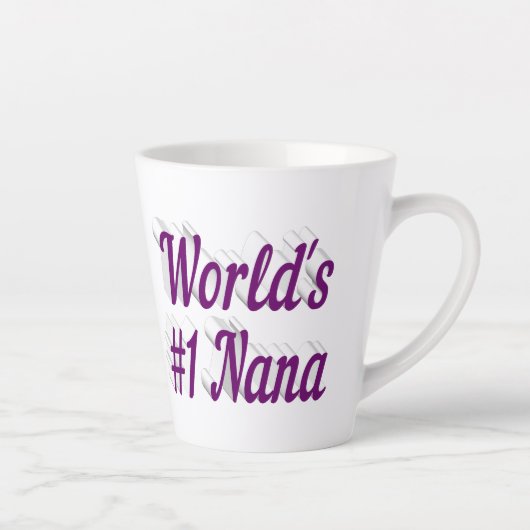 Tasse Latte Nana violet texte Fête des mères (Droite)