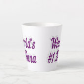 Tasse Latte Nana violet texte Fête des mères (Devant)