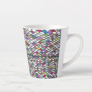 Tasse Latte Narmin Motif répétitif coloré dessiné à la main