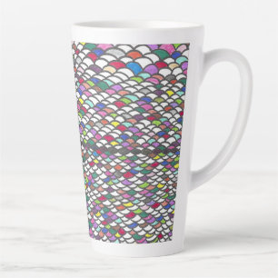 Tasse Latte Narmin Motif répétitif et coloré dessiné à la ma