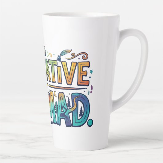Tasse Latte Narrative Nomad – Graphisme de récits vagabonds  (Droite)