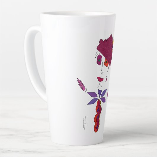 Tasse Latte 'Natalie' - Ne perds jamais la vue en latte (Angle gauche)