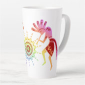 Tasse Latte Native Americans Culture - Sun Dancing Kokopelli 4 (Angle droit)