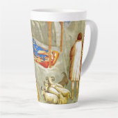 Tasse Latte Nativité Naissance de Jésus (Angle droit)