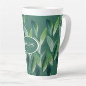 Tasse Latte Nature bohème verte moderne (Angle droit)