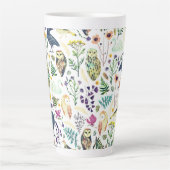 Tasse Latte Nature-Inspired Botanical Pattern Decorative Throw (Devant)