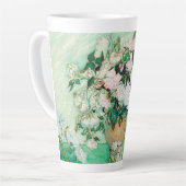 Tasse Latte Nature morte Roses dans un vase par Vincent van Go (Angle gauche)