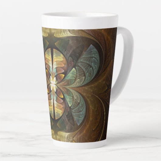 Tasse Latte Natures Matrix Bumble Bee Abstrait (Angle droit)