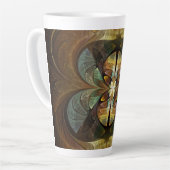 Tasse Latte Natures Matrix Bumble Bee Abstrait (Angle gauche)