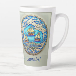 Tasse Latte Nautical Marine Life Art No1 Drôle Anniversaire Te