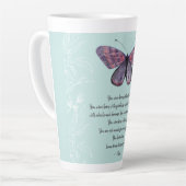 Tasse Latte Né Avec Ailes Rumi Citation Papillon (Angle gauche)
