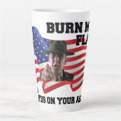 Tasse Latte Ne brûle pas mon drapeau (Devant)