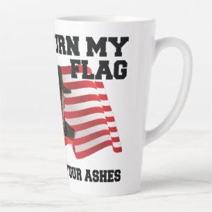 Tasse Latte Ne brûle pas mon drapeau