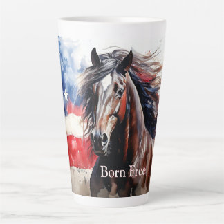 Tasse Latte Né Cheval Patriotique Gratuit