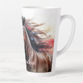 Tasse Latte Né Cheval Patriotique Gratuit (Droite)