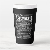 Tasse Latte Né en septembre virgo drôle cadeau d'anniversaire (Devant)