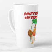 Tasse Latte Ne pas frotter mes plumes (Angle gauche)