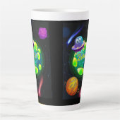 Tasse Latte Né pour orbiter (Devant)