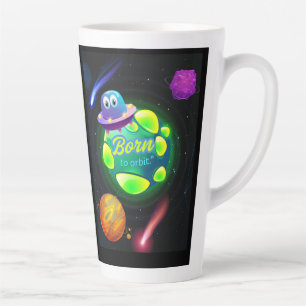 Tasse Latte Né pour orbiter