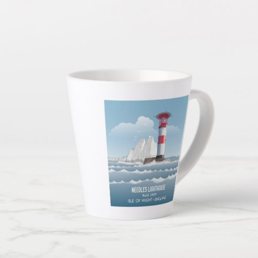 Tasse Latte Needles Lighthouse (Angle droit)