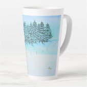 Tasse Latte Neige et Evergreens (Angle droit)