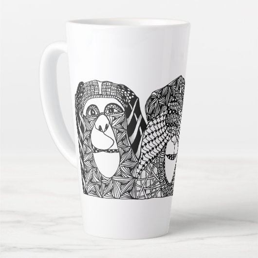 Tasse Latte N'Entendez Pas De Mal, Ne Voyez Pas De Mal, Ne Par (Angle gauche)