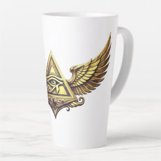 Tasse Latte NeoAnkh Egyptian Eye of Horus Gold Winged Pyramid