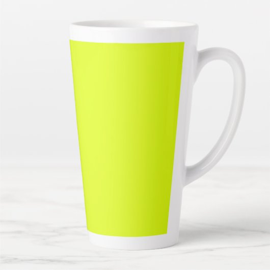 Tasse Latte Neon Chartreuse couleur solide | Couleur tendance (Droite)