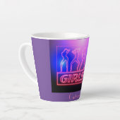 Tasse Latte Neon Pink Girls Sign Thunder_cove (Angle gauche)