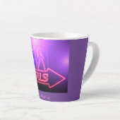 Tasse Latte Neon Pink Girls Sign Thunder_cove (Angle droit)