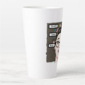 Tasse Latte Nerdy Girls dirigent le monde (Devant)