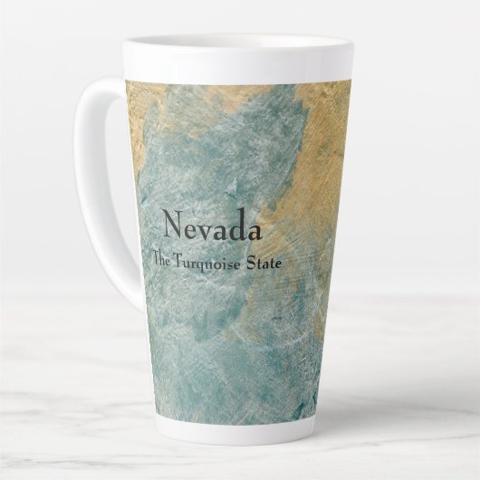 Tasse Latte Nevada l'État Turquoise (Angle gauche)
