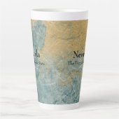 Tasse Latte Nevada l'État Turquoise (Devant)