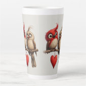 Tasse Latte New Year, Love, Birds (Devant)