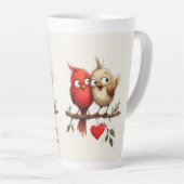 Tasse Latte New Year, Love, Birds (Angle droit)