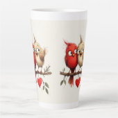 Tasse Latte New Year, Love, Birds (Devant)