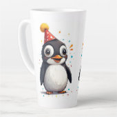Tasse Latte New year, love, birds, penguins (Angle gauche)