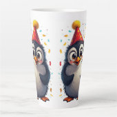 Tasse Latte New year, love, birds, penguins (Devant)