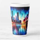 Tasse Latte New York City Abstrait 1103 (Devant)