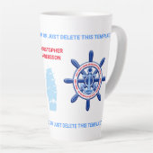 Tasse Latte New York, États-Unis, Personnalisable, Voyage en m (Angle droit)