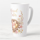 Tasse Latte Nid de Pâques avec œufs (Angle droit)