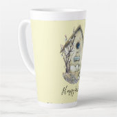 Tasse Latte Nid d'OEufs de maison d'aquarelle Pâques (Angle gauche)