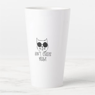 Tasse Latte n'insistez pas sur meow motivation design chat