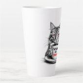 Tasse Latte No Caffeine No Mercy Cat Coffee Lover (Devant)