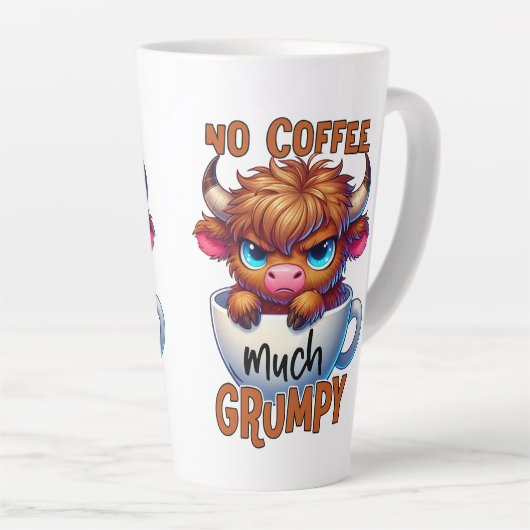 Tasse Latte No Coffee Much Grumpy  (Angle droit)