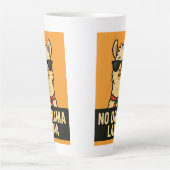 Tasse Latte No Drama Lama - Vibes de refroidissement seulement (Devant)